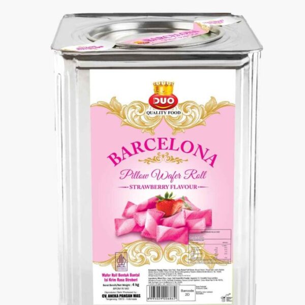 Pillow Wafer Roll Strawberry  BARCELONA 